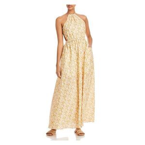 SIGNIFICANT OTHER Womens White Tie Open Back Lined Sleeveless Maxi Dress 6